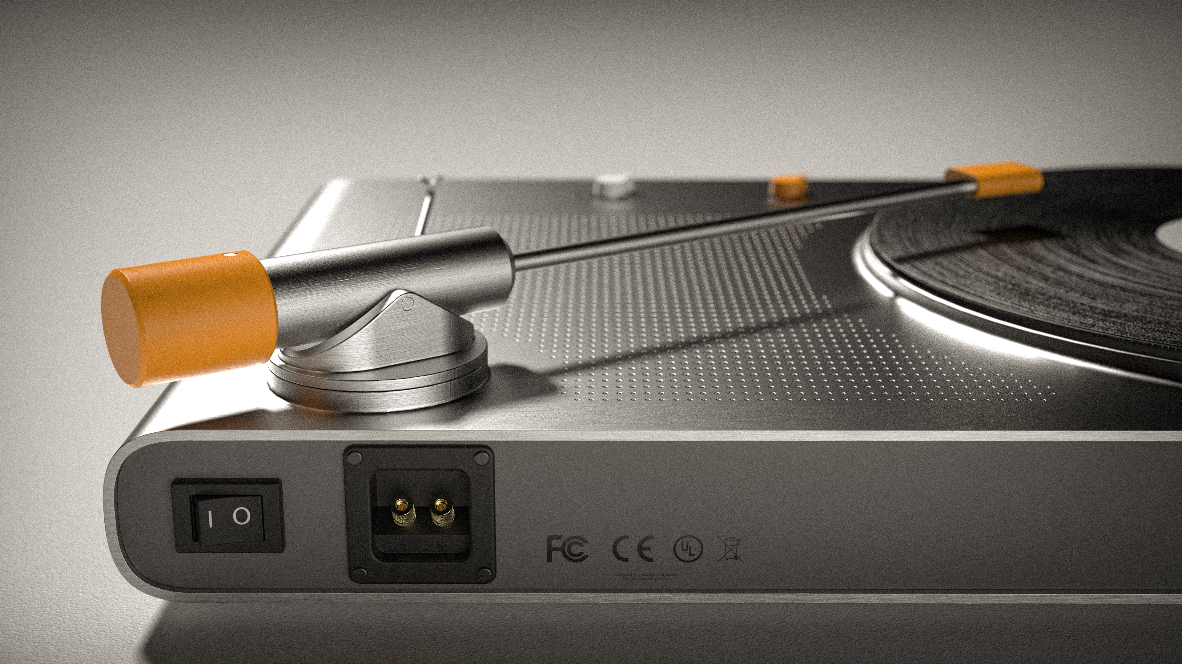render of a record player